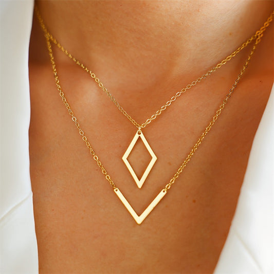 Collier Double Losange